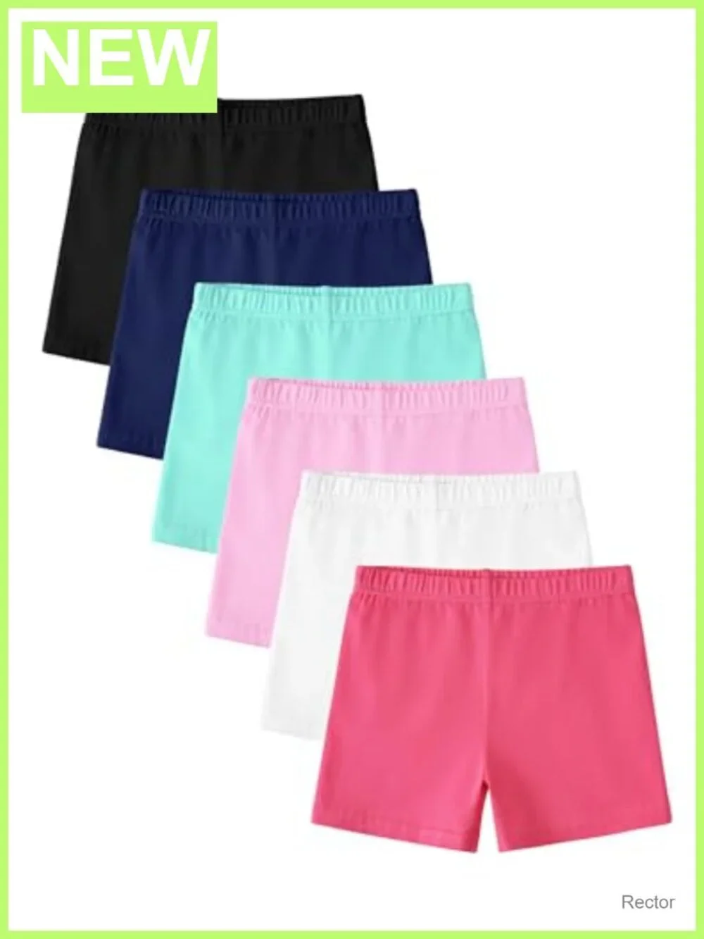 Toddler Girls Cotton Bike Shorts 6 Pack Summer Dance Play